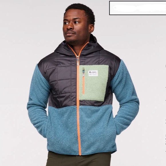 Cotopaxi Men's Large Trico Hybrid Jacket Grey Blue NWT Hood Graphite Blue - Picture 2 of 14